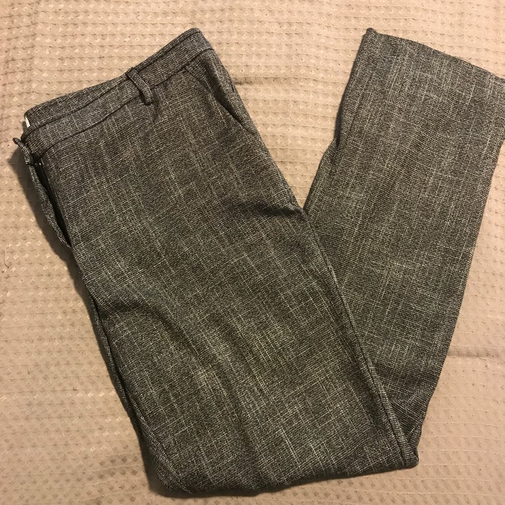 Black plaid slacks